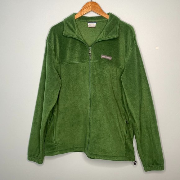 Columbia Granite Mountain Men's Full Zip Fleece Sweatshirt Jacket Green Size XL - Picture 2 of 10